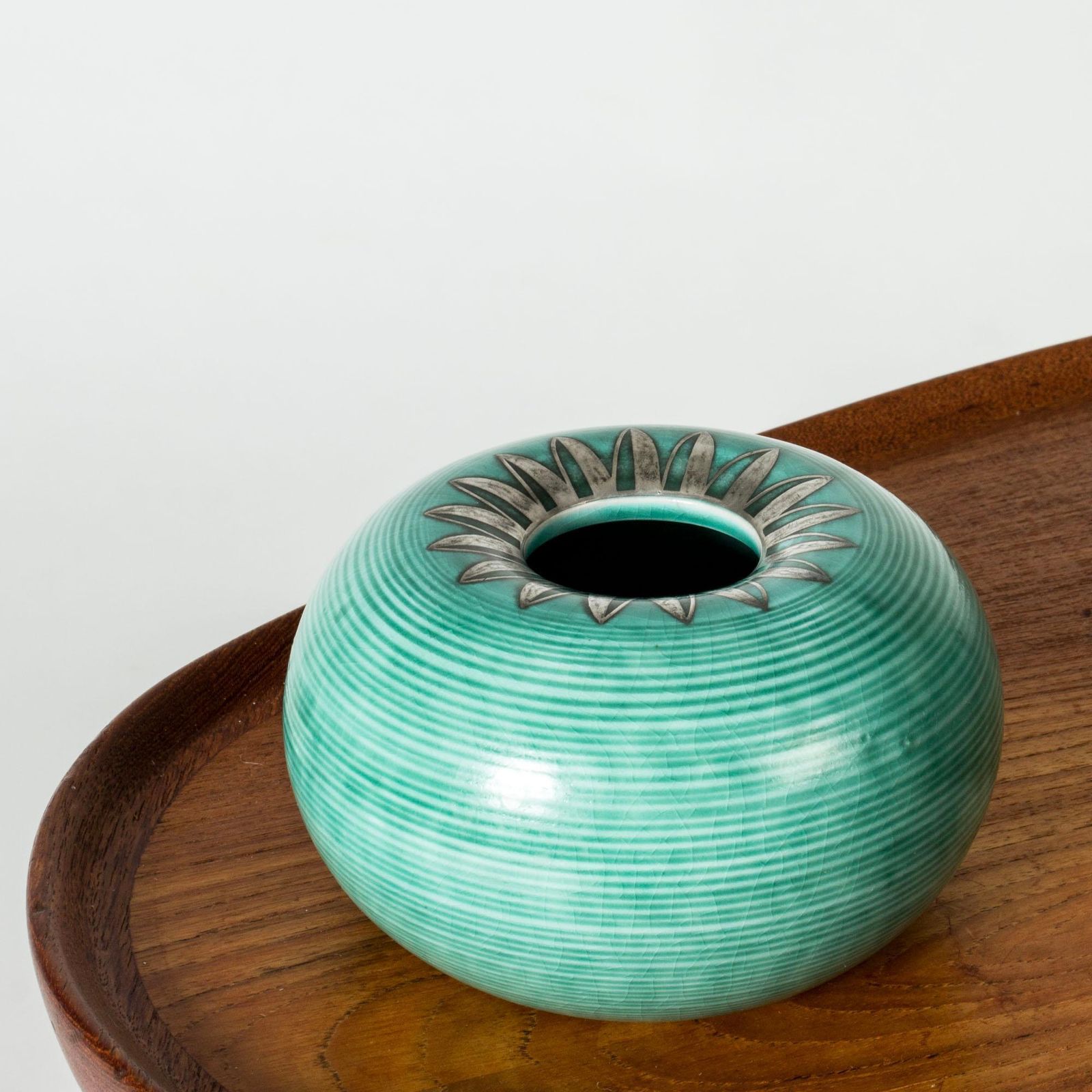 Stoneware "Argenta" Vase By Wilhelm Kåge, Gustavsberg, Sweden, 1933 photo furniture