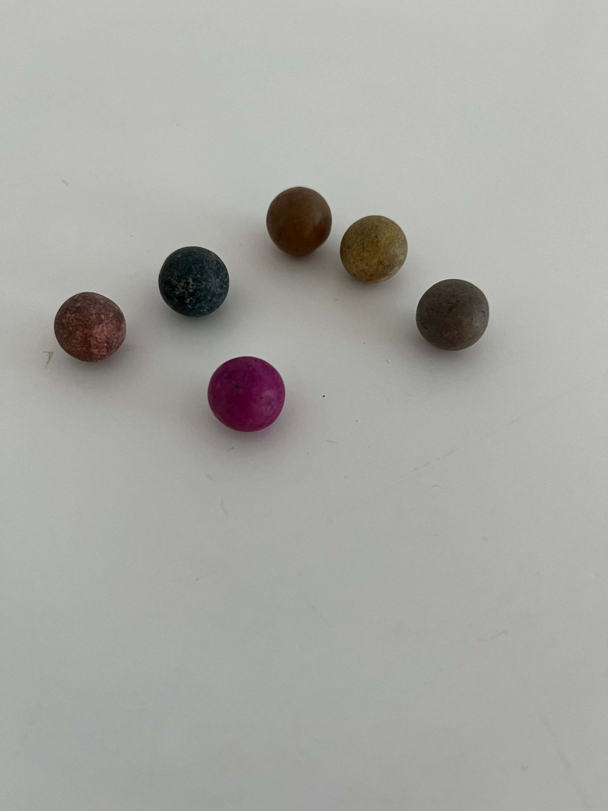 Home Decor Marble Solitaire Board Game With 33 Handmade 19th Century Clay Or Stone Marbles. photo
