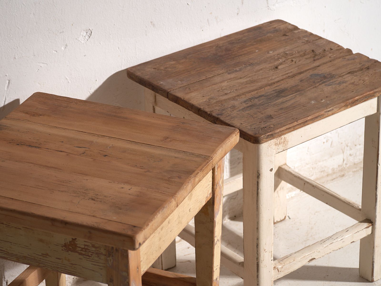 Antique Bedside Tables In Pine Wood – Central Europe, Circa 1940 #7 photo furniture