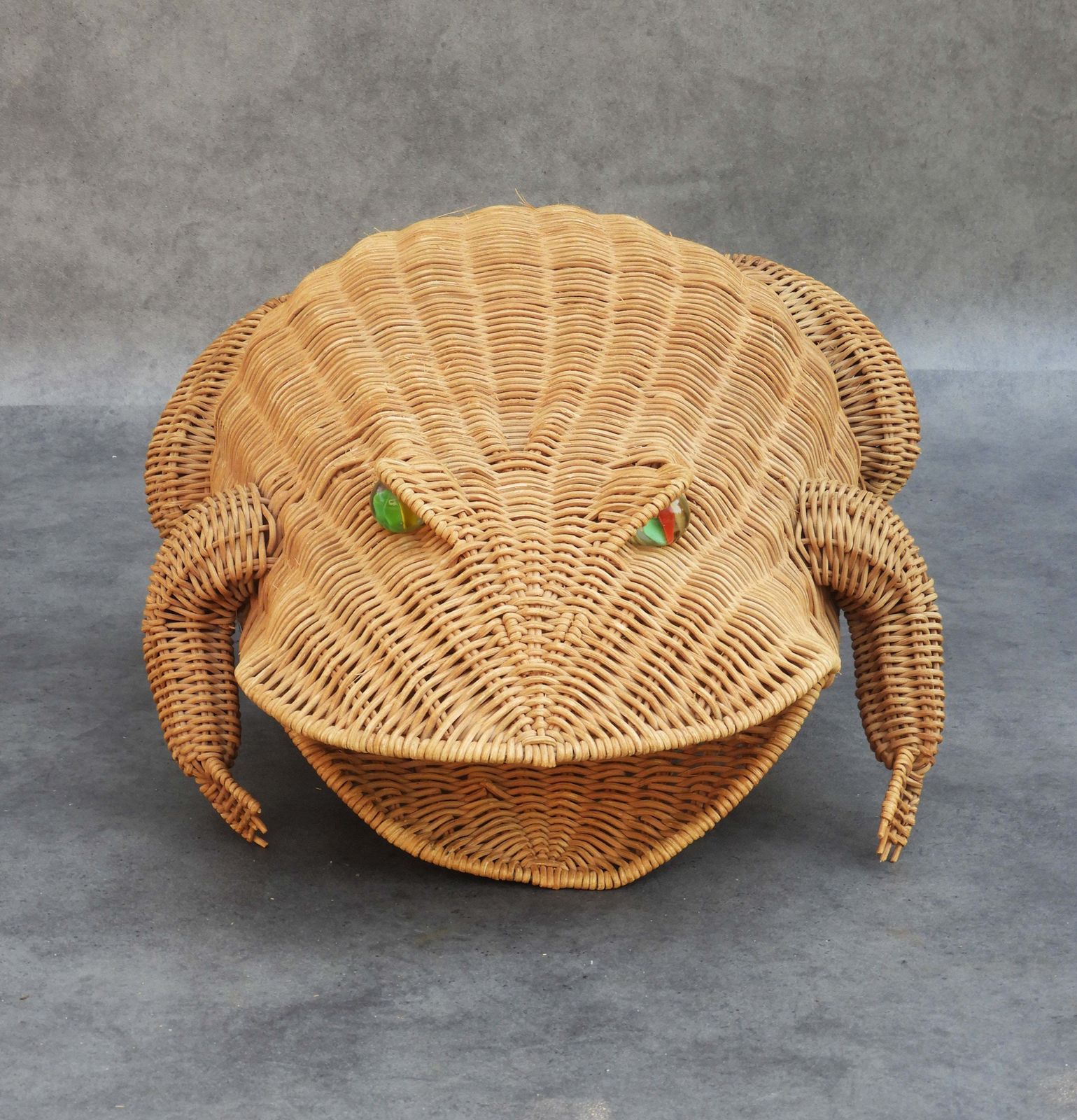 Panier grenouille en osier Olivier Cajan, vers 1970 photo 430.0