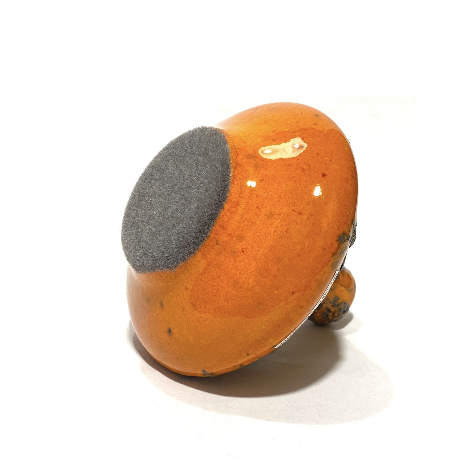 Otto Keramik 206 Vaas in Oranje Fat Lava (11 cm dia), West German Pottery Glaze photo furniture