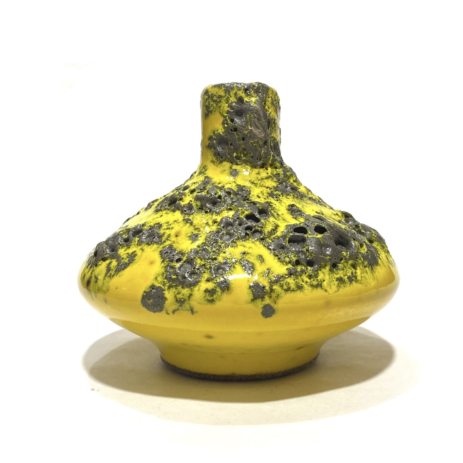 Otto Keramik 206 Vase In Yellow Fat Lava (11cm Dia), West German Pottery Glaze photo Home Decor