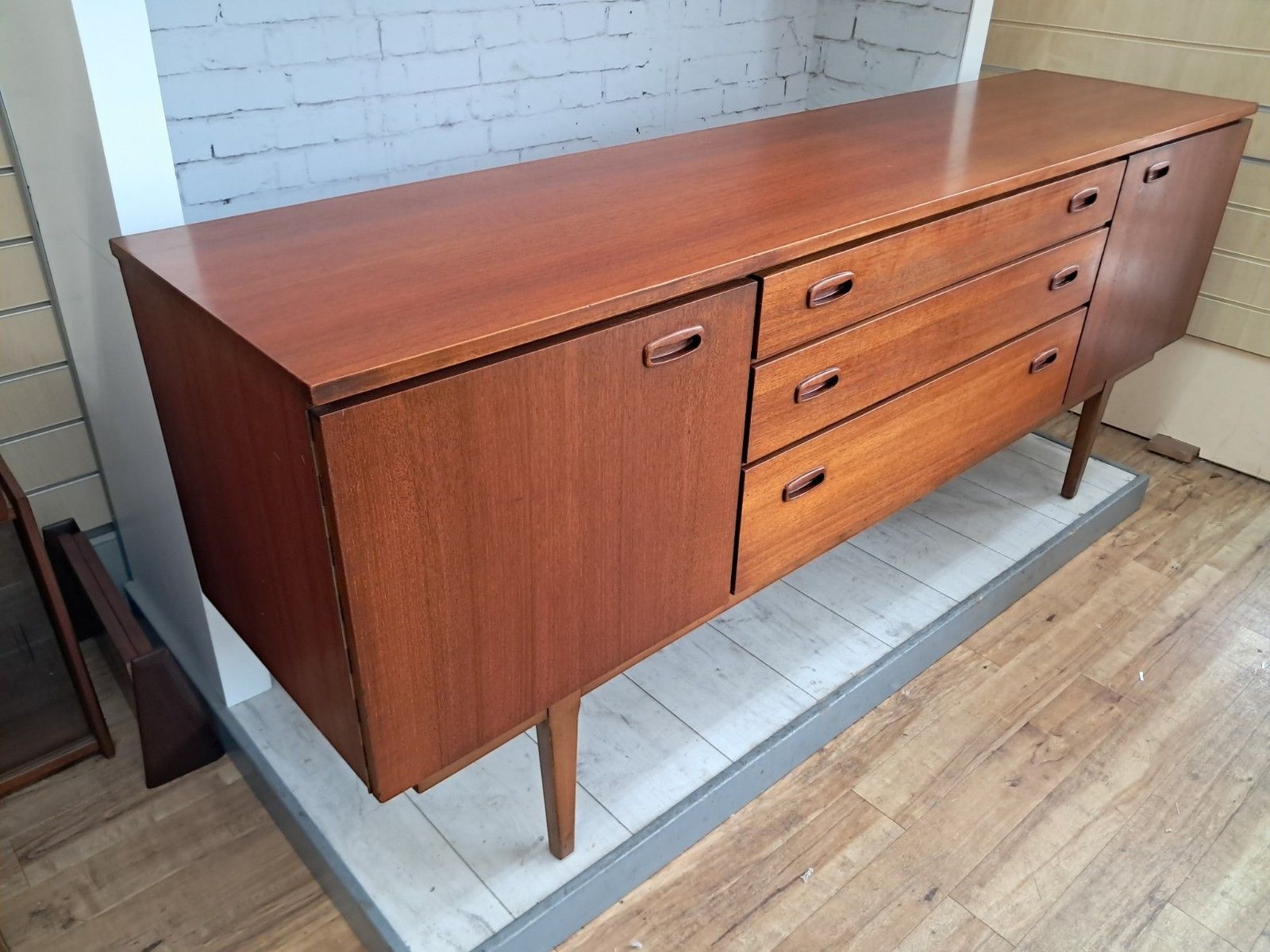 photo furniture Mid Century Nathan Teak Sideboard Vintage Retro Tv Cabinet Cupboard Compact 1960