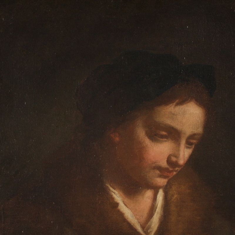 Antique Painting, 17th Century Italian Portrait photo for sale