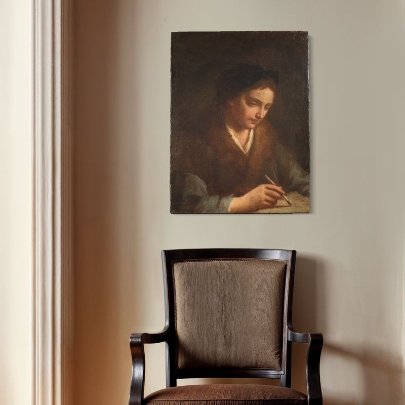 Antiek schilderij, 17e-eeuws Italiaans portret photo vintage