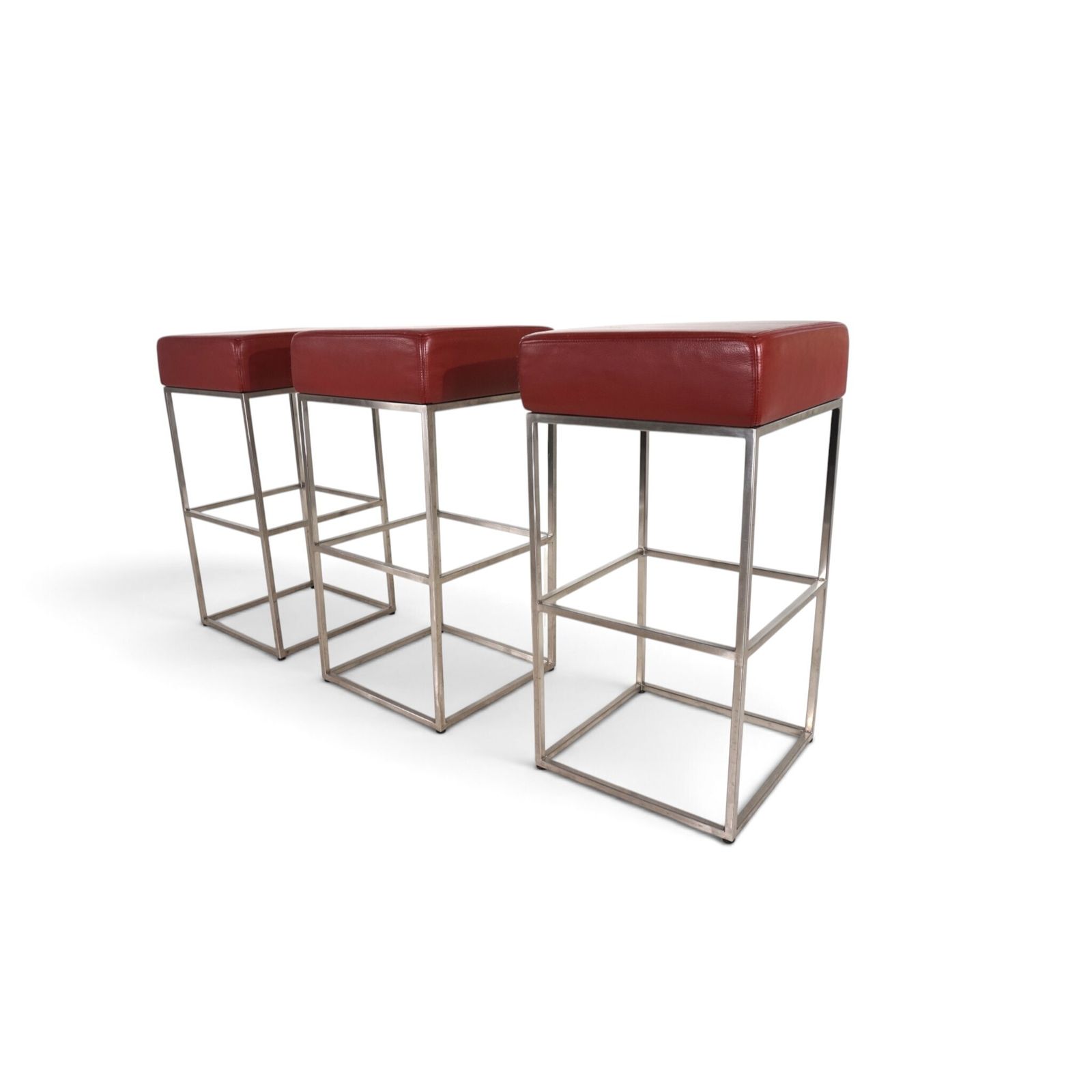 1195.0 De Sede Set Of 3 Ds 218/55 Leather Bar Stools By Paolo Piva, 2000 photo