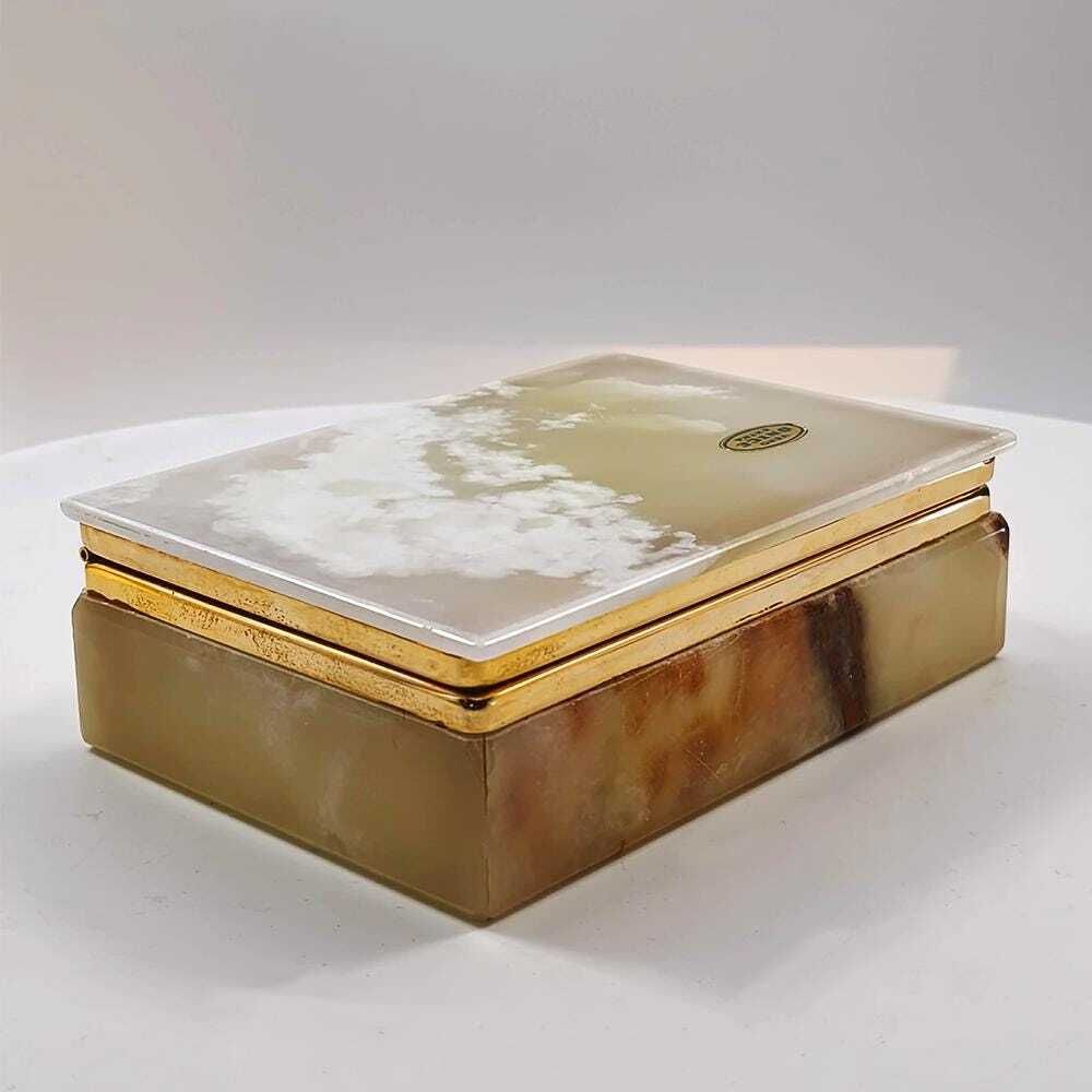 Sieradendoos uit de jaren 1960 in extra onyx, Made In Italy photo vinterior