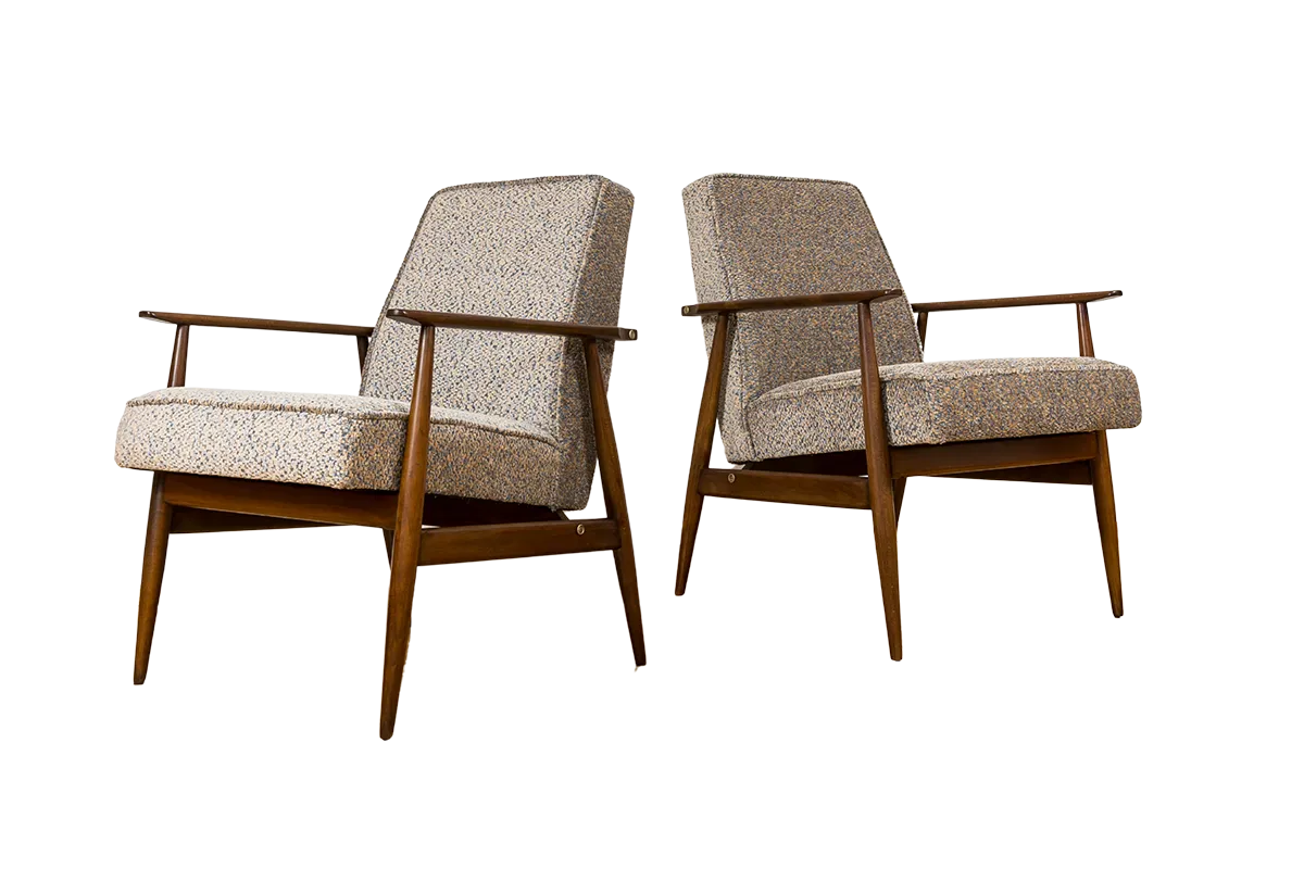 Vintage Fauteuils Ontworpen Door H. Lis, Polen, jaren 1960, Set Van 2