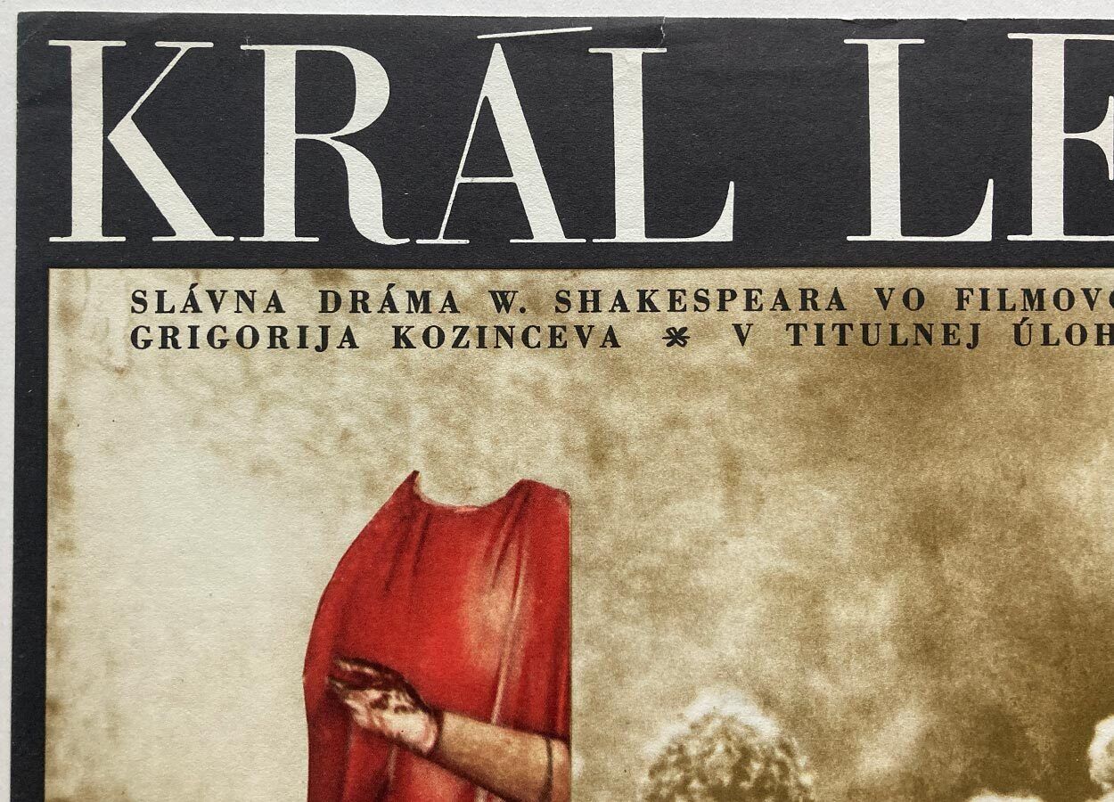 Originele filmaffiche, King Lear, Květa Pacovská, 1971, Vintage Tsjechisch ontwerp photo 125.0