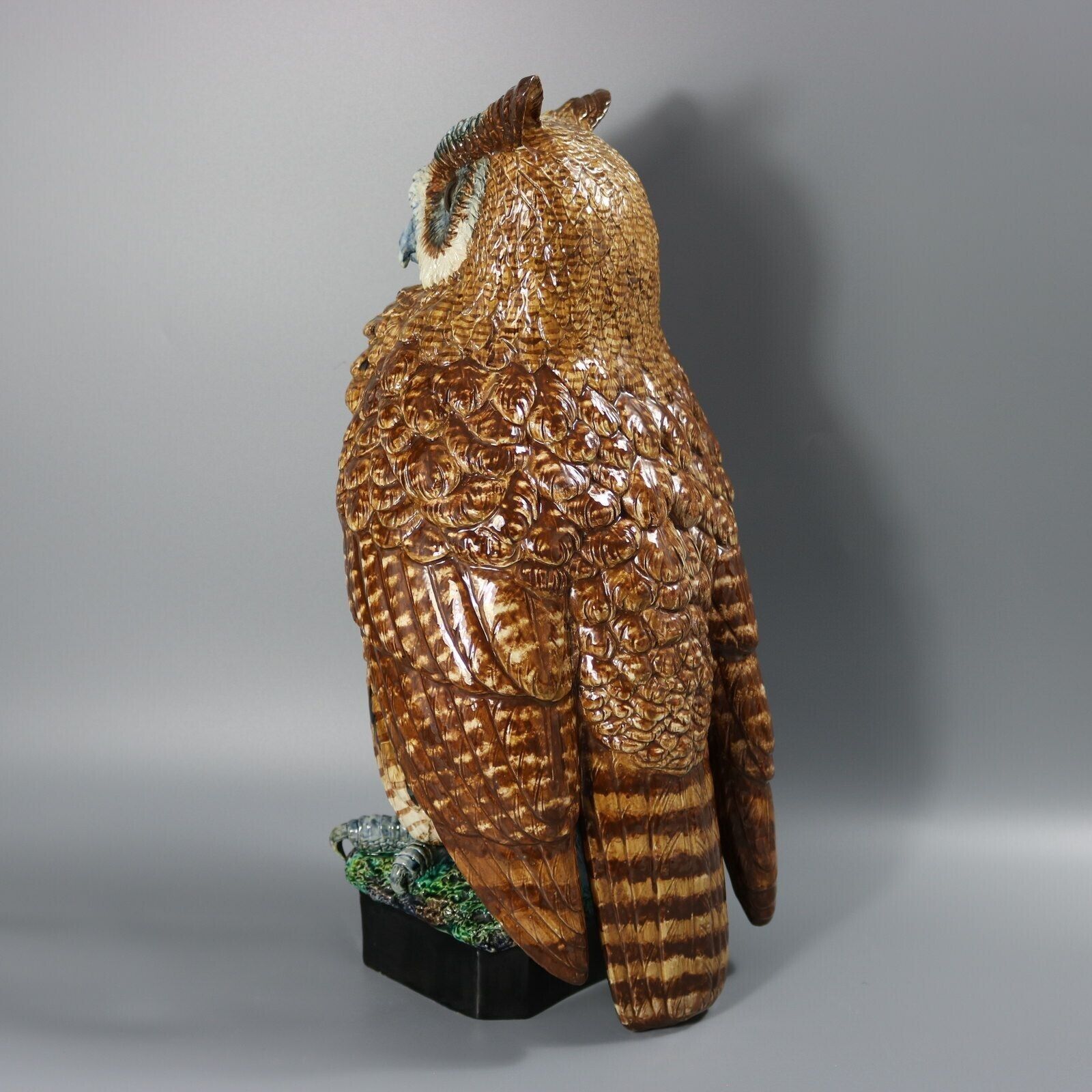 Zeldzame Hugo Lonitz Majolica oehoe figuur photo for sale