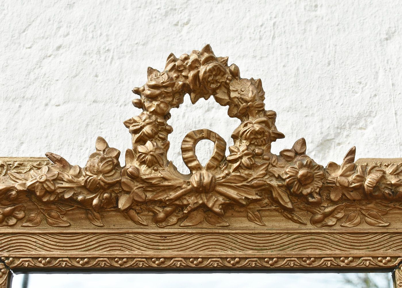 French Antique Giltwood Wall Mirror, Napoleon III, Louis XV Revival, C.1870. photo 1000.0