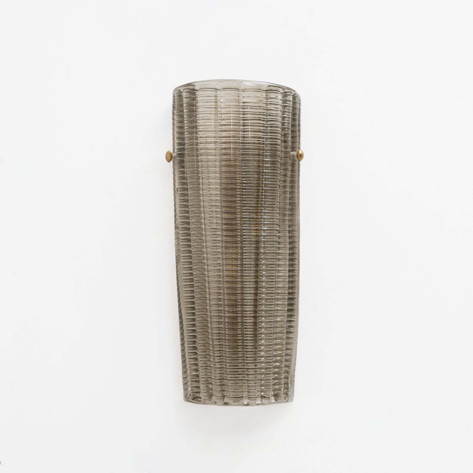 Pair Of Murano Glass Wall Sconces In Smoked Glass And Brass, Italy photo furniture