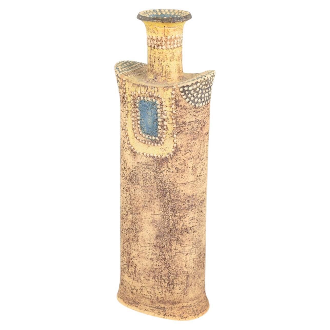 Yngvor Blomström. Unique Art Pattern Vase, Sweden, 1970s.