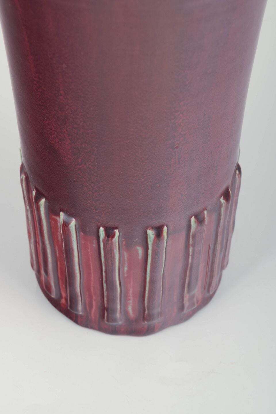 Thorkild Olsen, Royal Copenhagen. Large Stoneware Vase With Oxblood Glaze, 1933 photo for sale