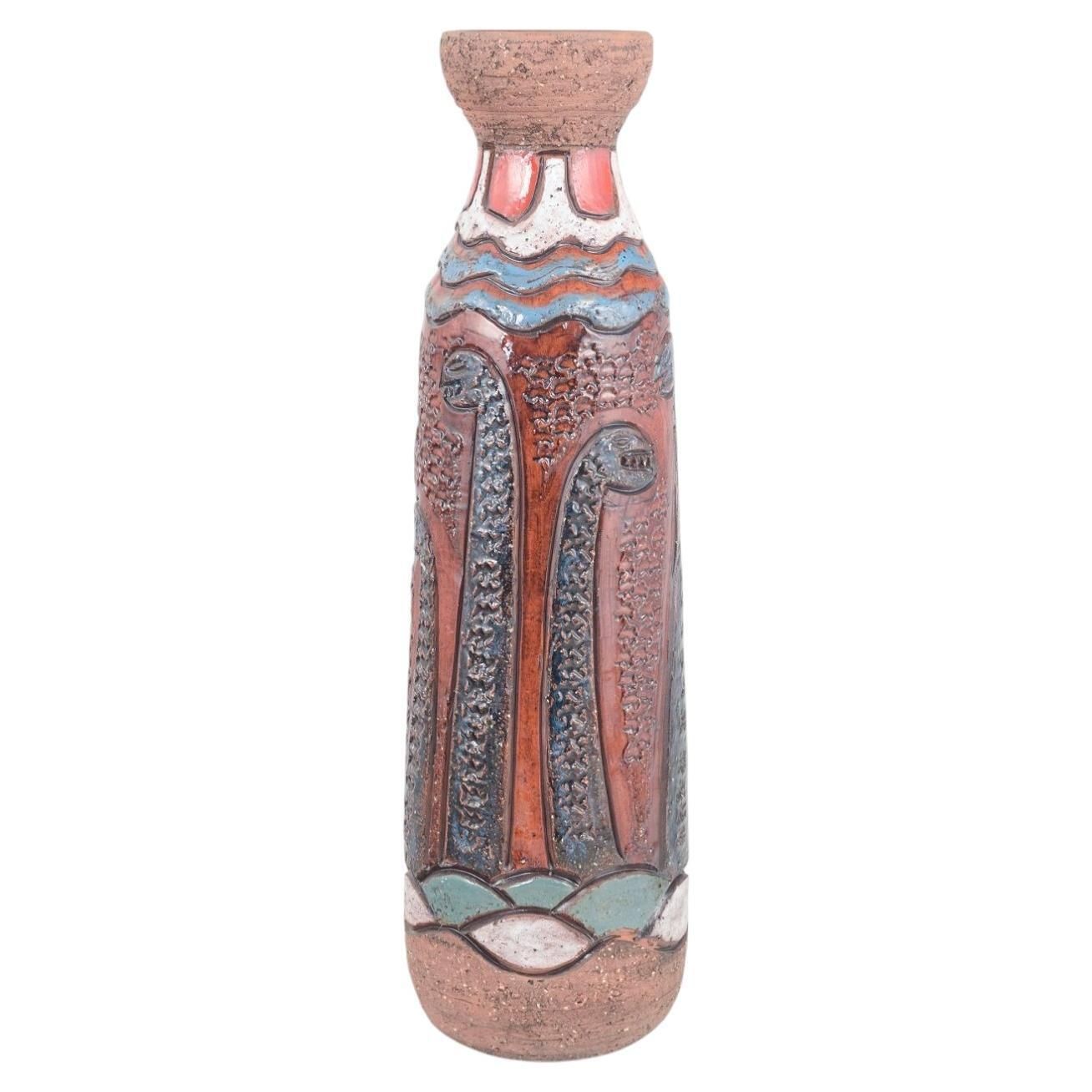 Grand vase de sol Antoni M. Zawadzki pour Tilgmans Keramik, motif dragon