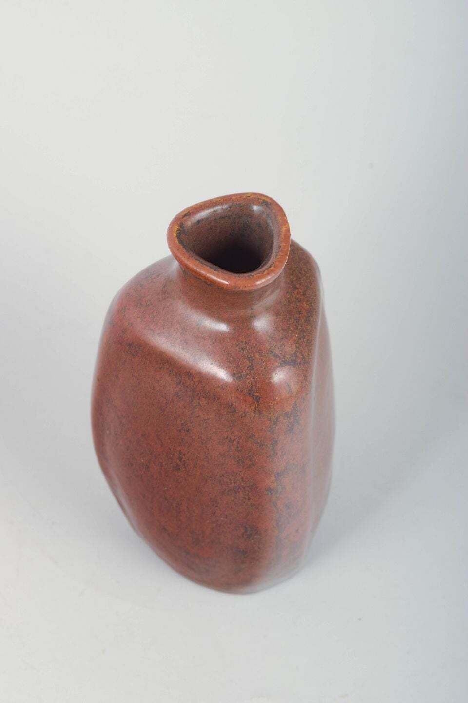 L. Hjorth. Stoneware Vase With Softly Rounded Triangular Form. Mid 20th C. photo furniture