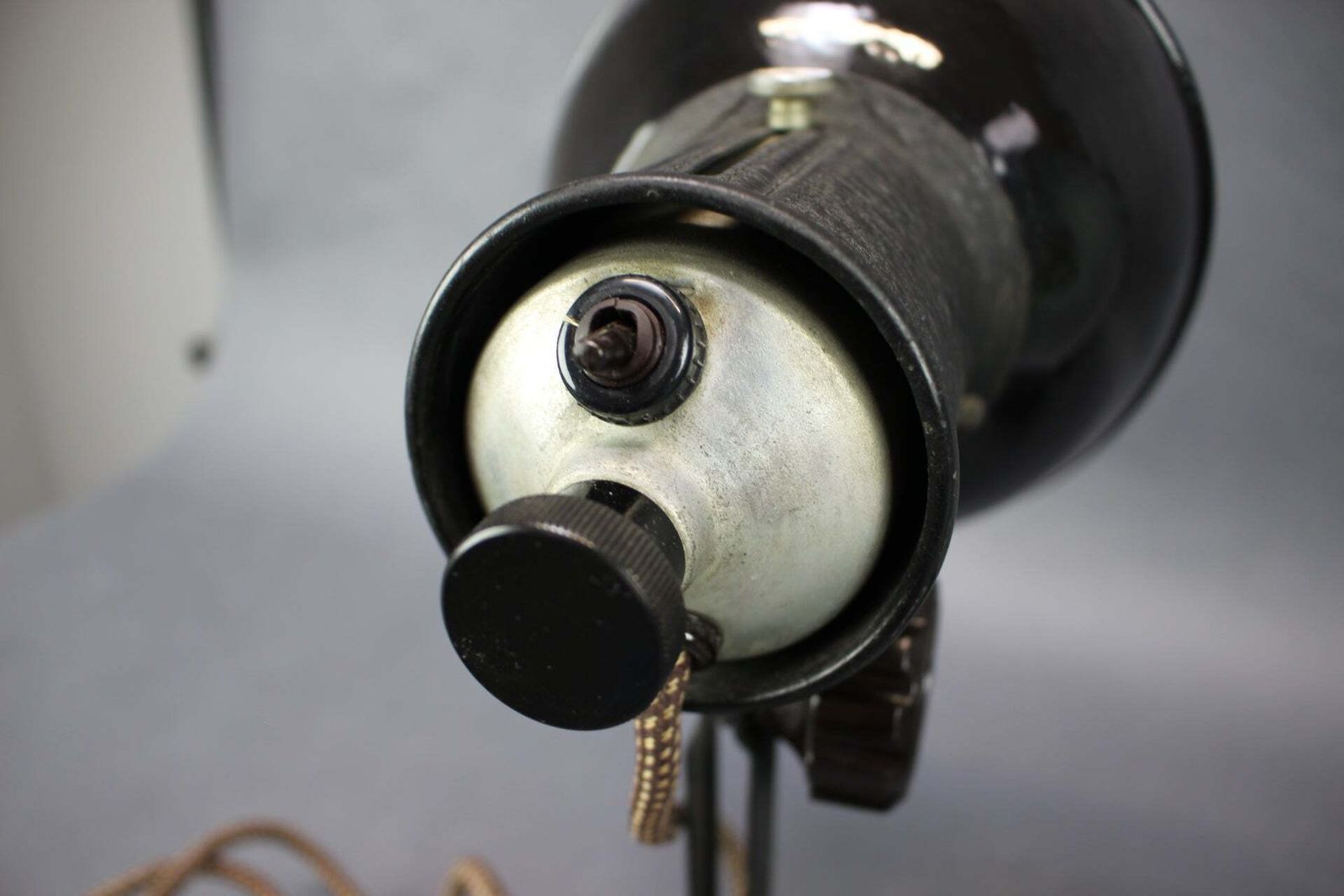 Pair Of Original 1955 Industrial Adjustable Desk Lamps, Czechoslovakia photo 594.0