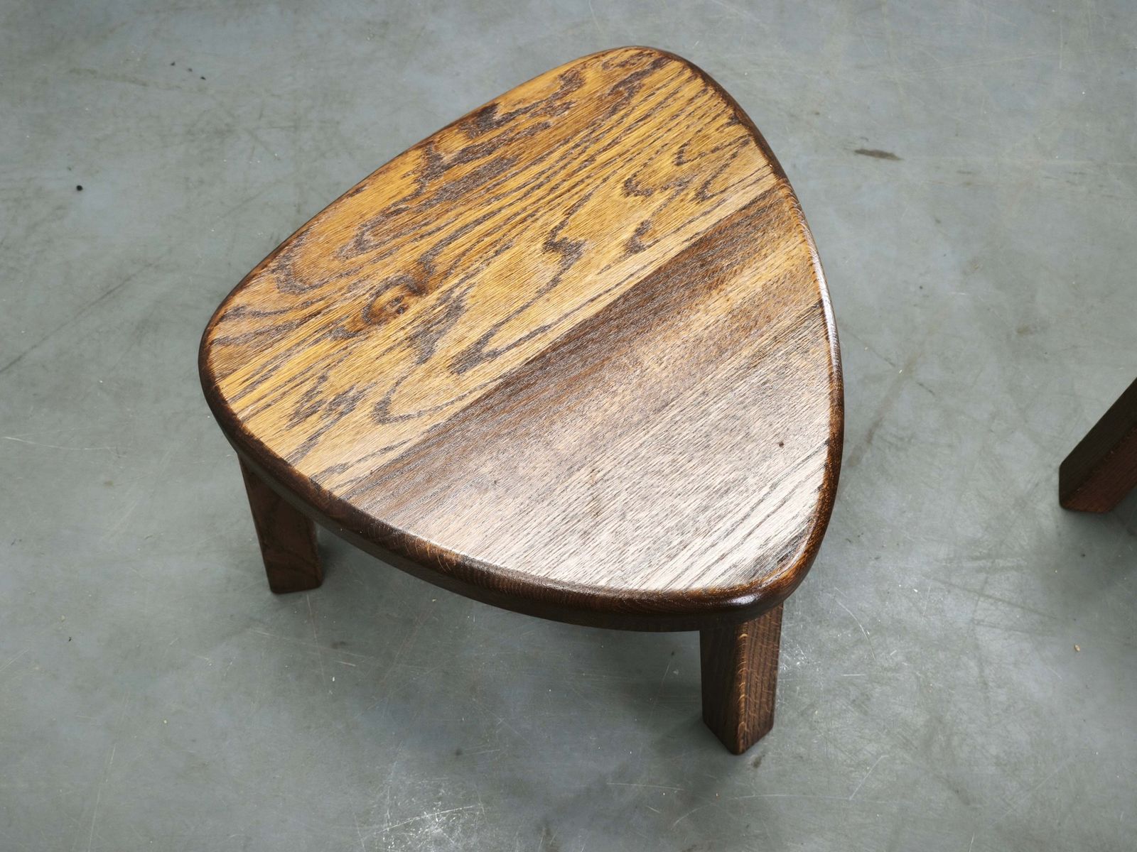 1960s Czechoslovak Mid Century Solid Oak Nesting Tables, Set Of Three photo 482.0
