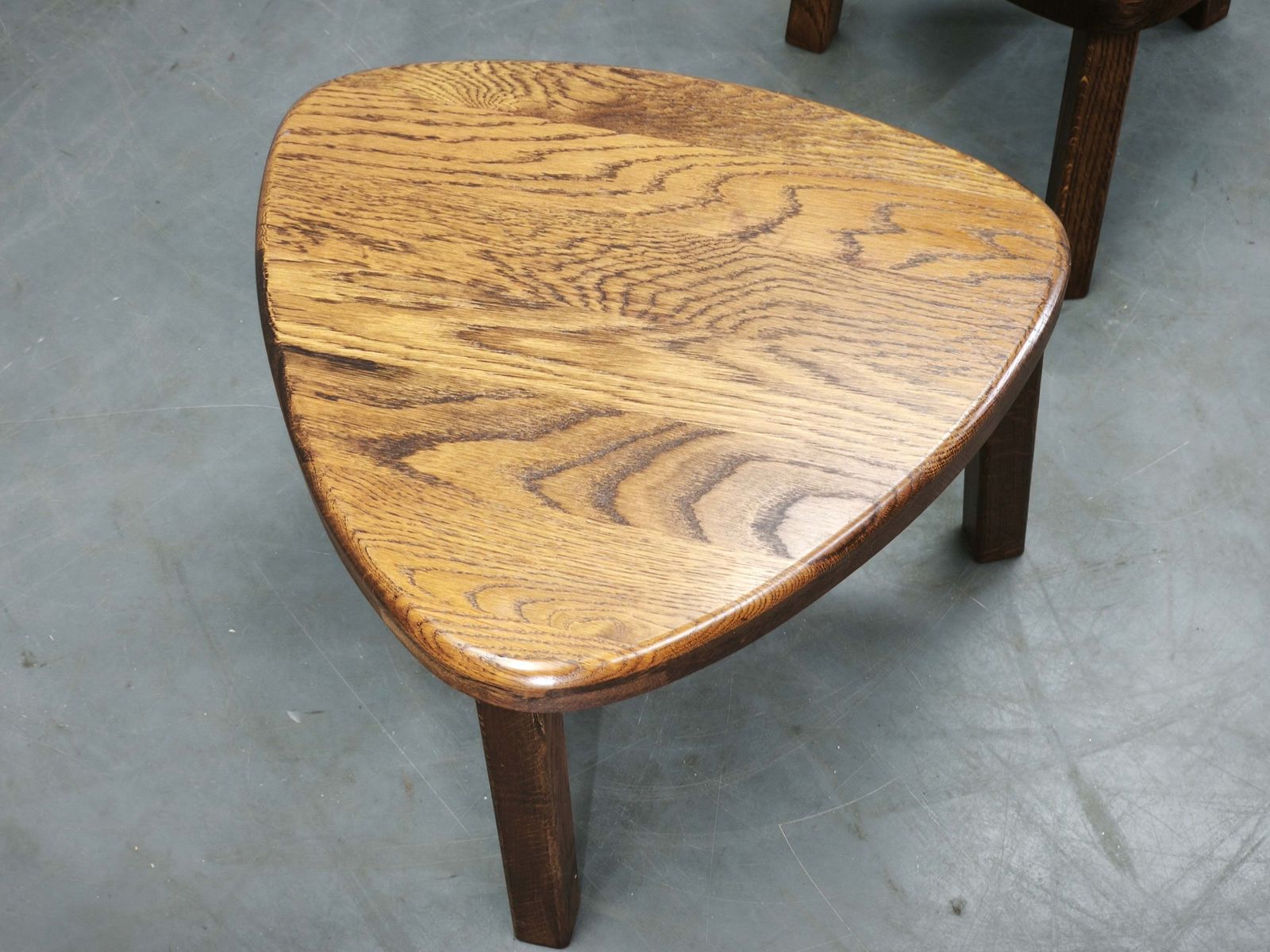 1960s Czechoslovak Mid Century Solid Oak Nesting Tables, Set Of Three photo vinterior