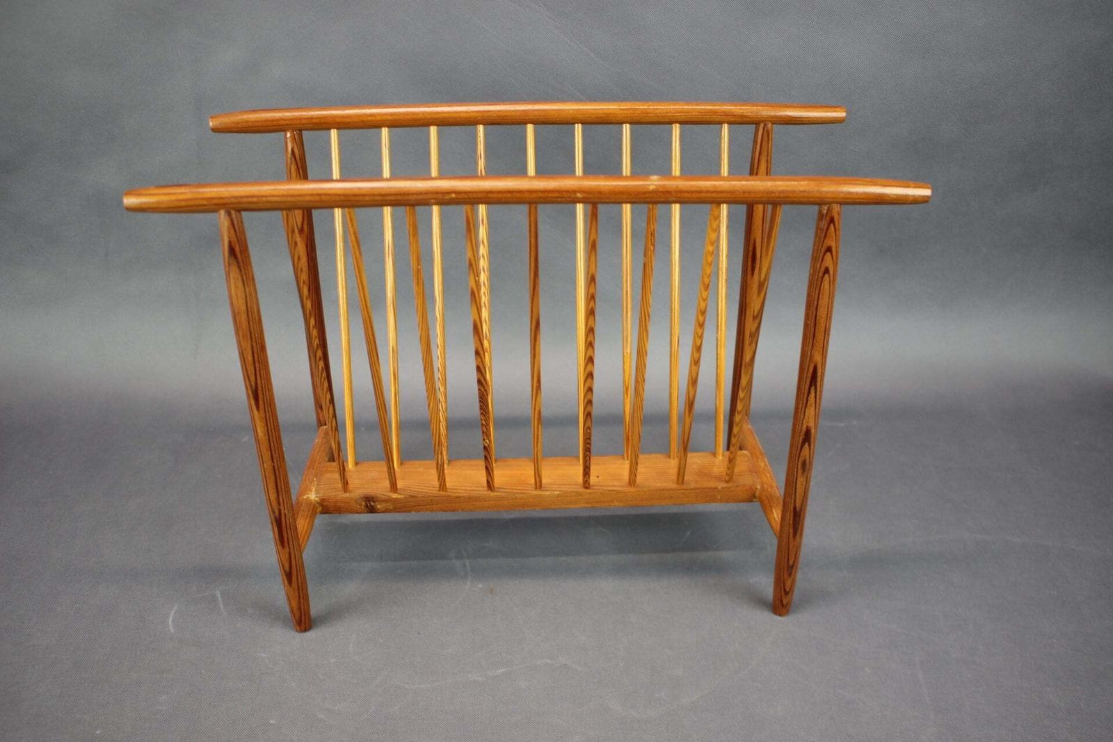 1950s Czechoslovakian Mid Century Modern Wooden Magazine Rack photo furniture
