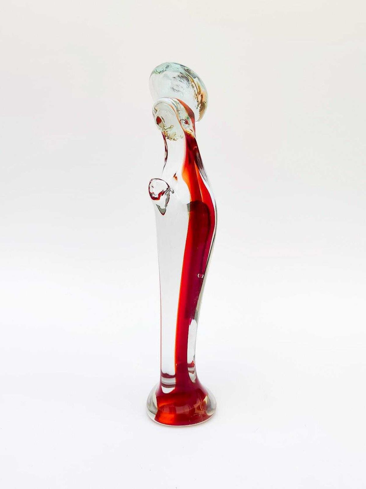 Figurine Madonna en verre de Murano vintage, sculpture dans le style de Seguso photo furniture