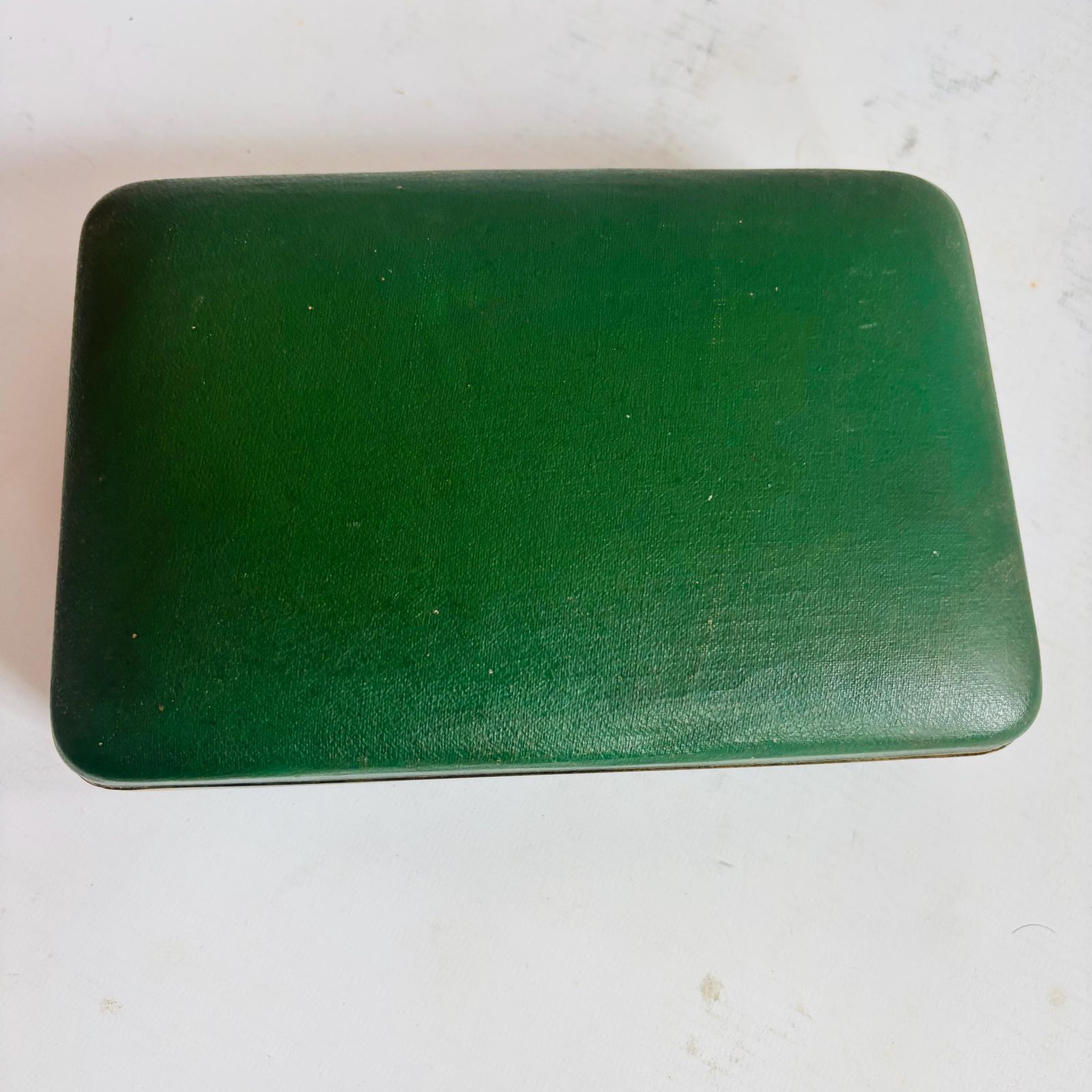 Vintage Reuge Swiss Musical Jewellery Box With Dancing Ballerina: La Blue Danube Green photo for sale