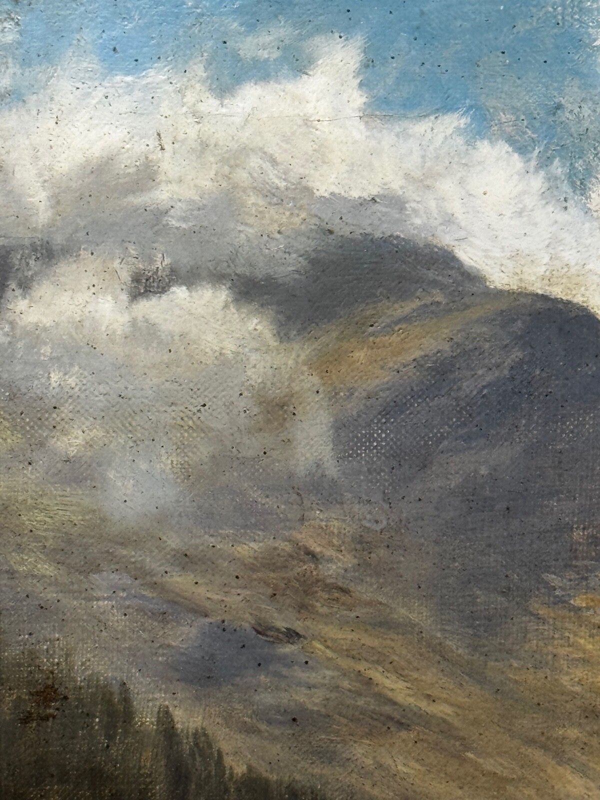 photo vinterior Gesigneerd Stephen Enoch Hogley (1842 1927) Borrowdale, Cumberland Glaramara Fell Olieverf Landschap Ca. 1880