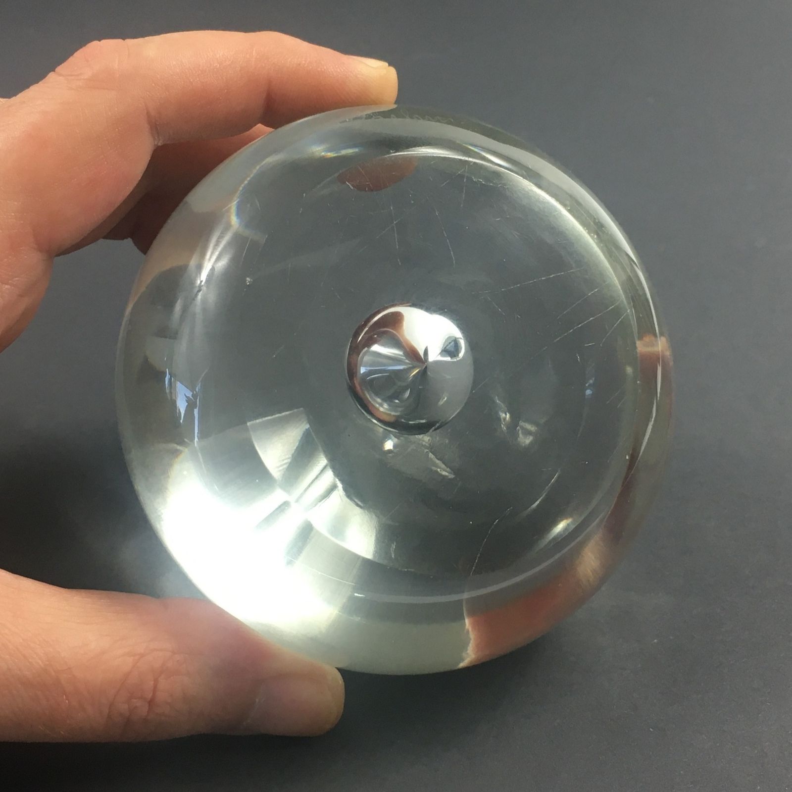 Transparent Murano Glass Paperweight By Alfredo Barbini, Italy, 1970s photo 160.0