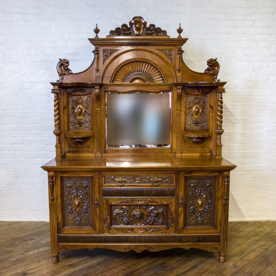 Victorian Pollard Oak Sideboard