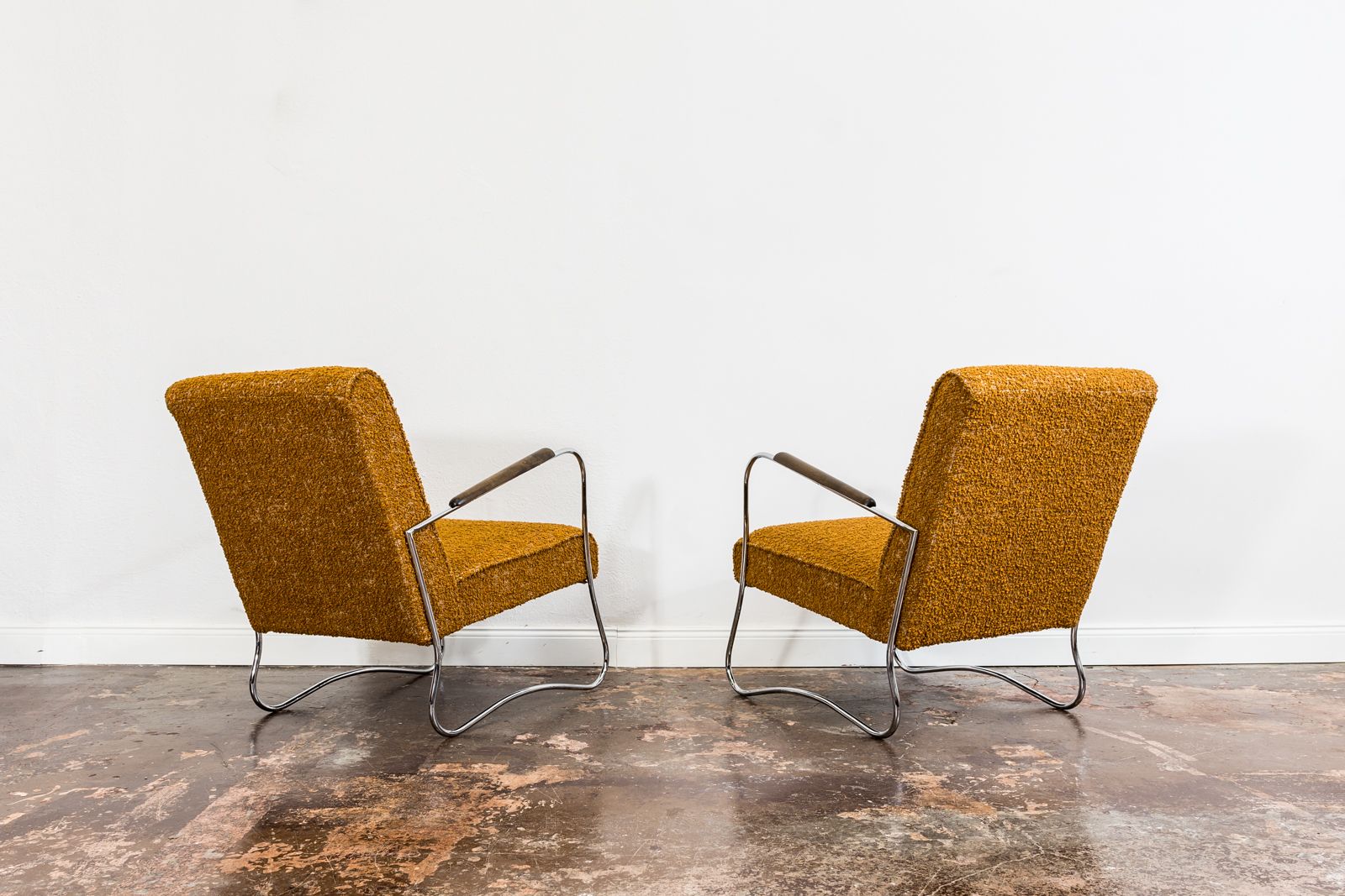 Bauhaus stijl fauteuils, jaren 1950, Polen, set van 2 photo Meubels