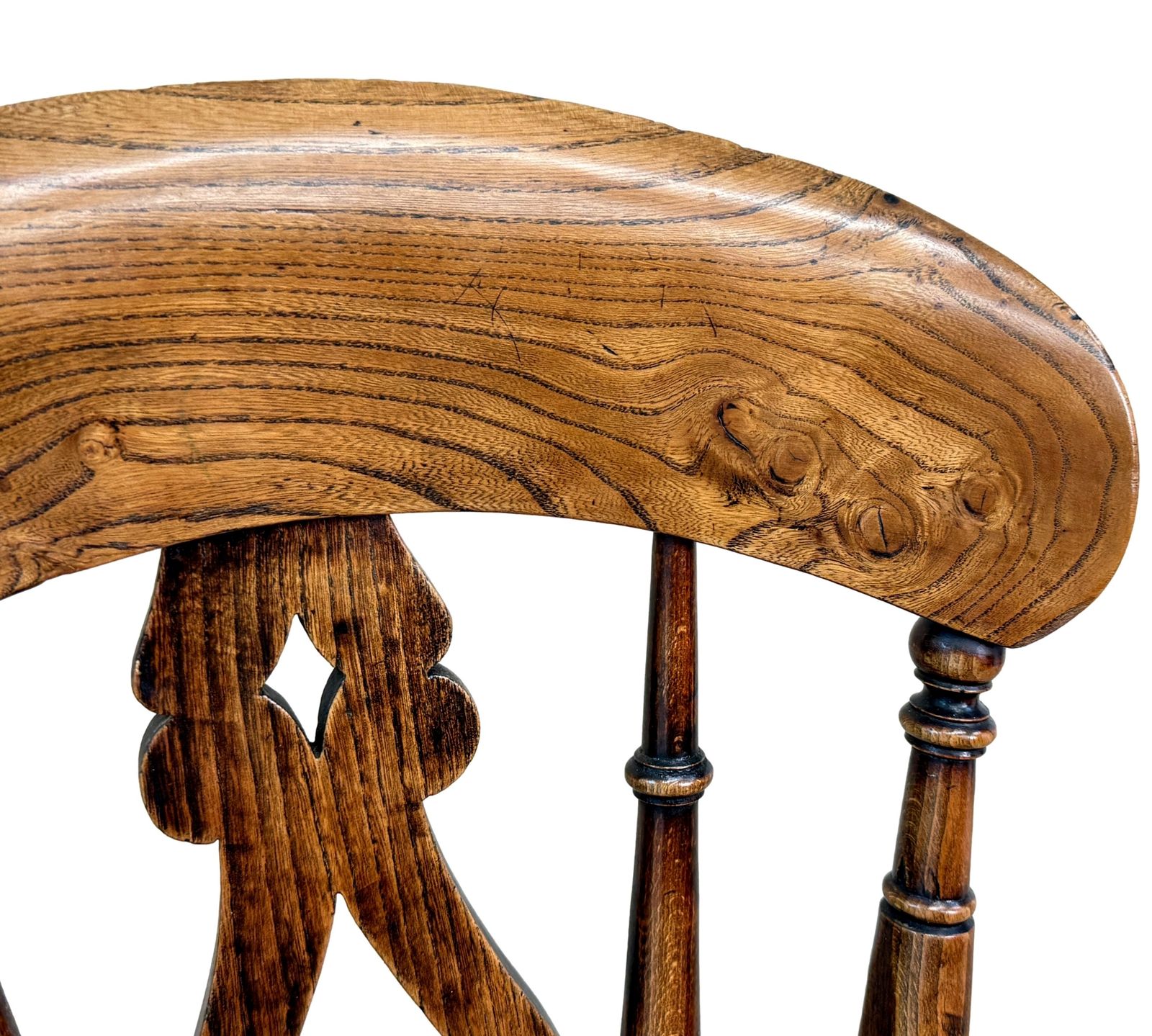 photo for sale Set van 6 Windsor eetkamerstoelen, boerderij/keuken, midden 19e eeuw (Engeland, ca. 1860)