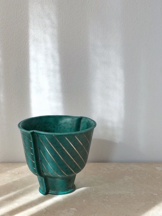 Wilhelm Kåge 'Argenta' Stoneware Vase By Gustavsberg