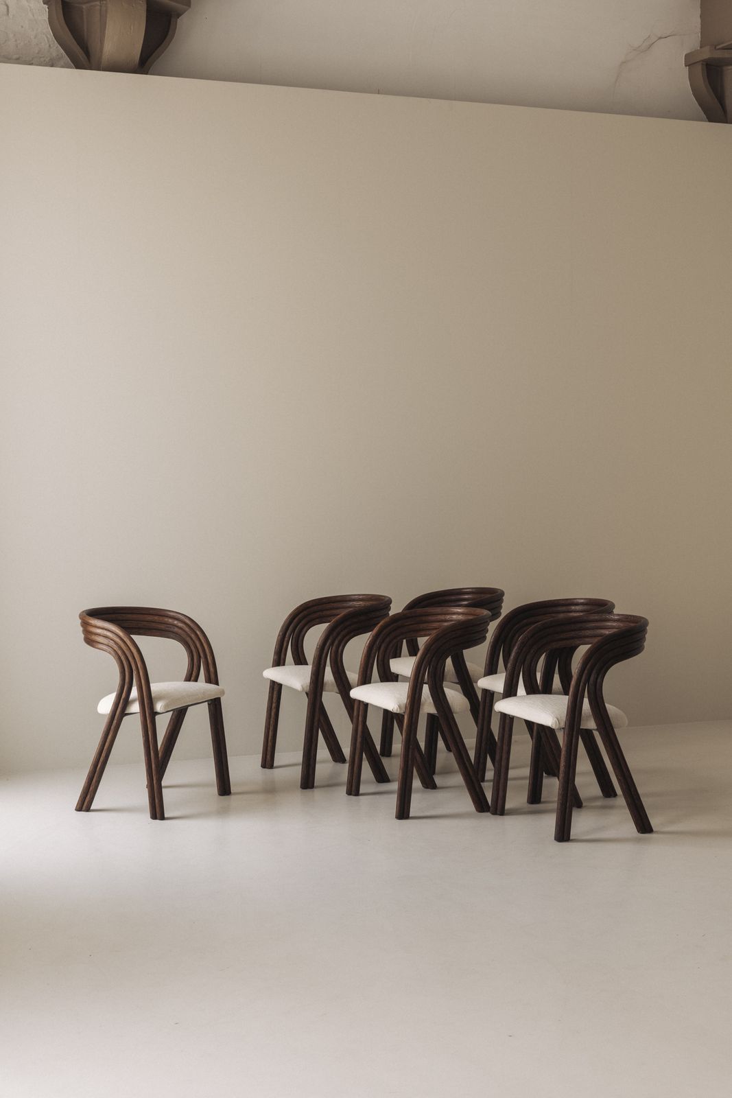 Sculptural Set Dining Chairs By Axel Enthoven For Rohé, 1980s photo Furniture