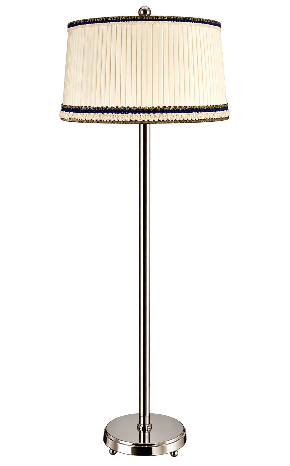 Art Deco Floor Lamp, 1930s, Nickel Plated Steel