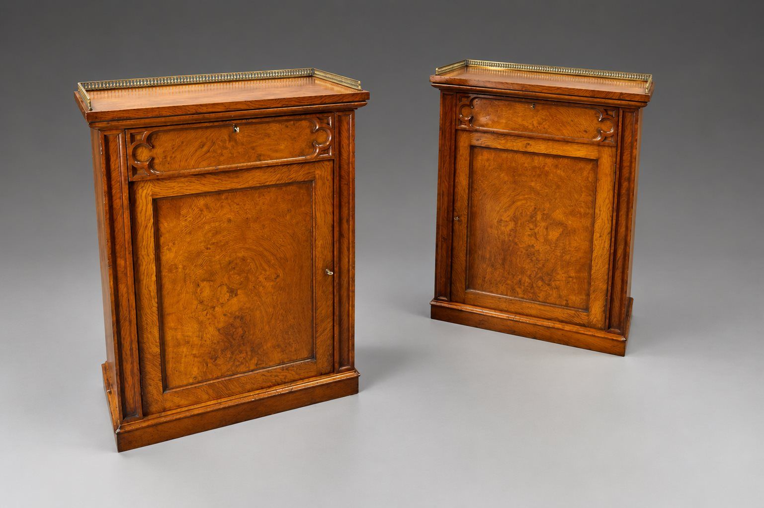 A Pair Of Gothic Revival Side Cabinets photo for sale