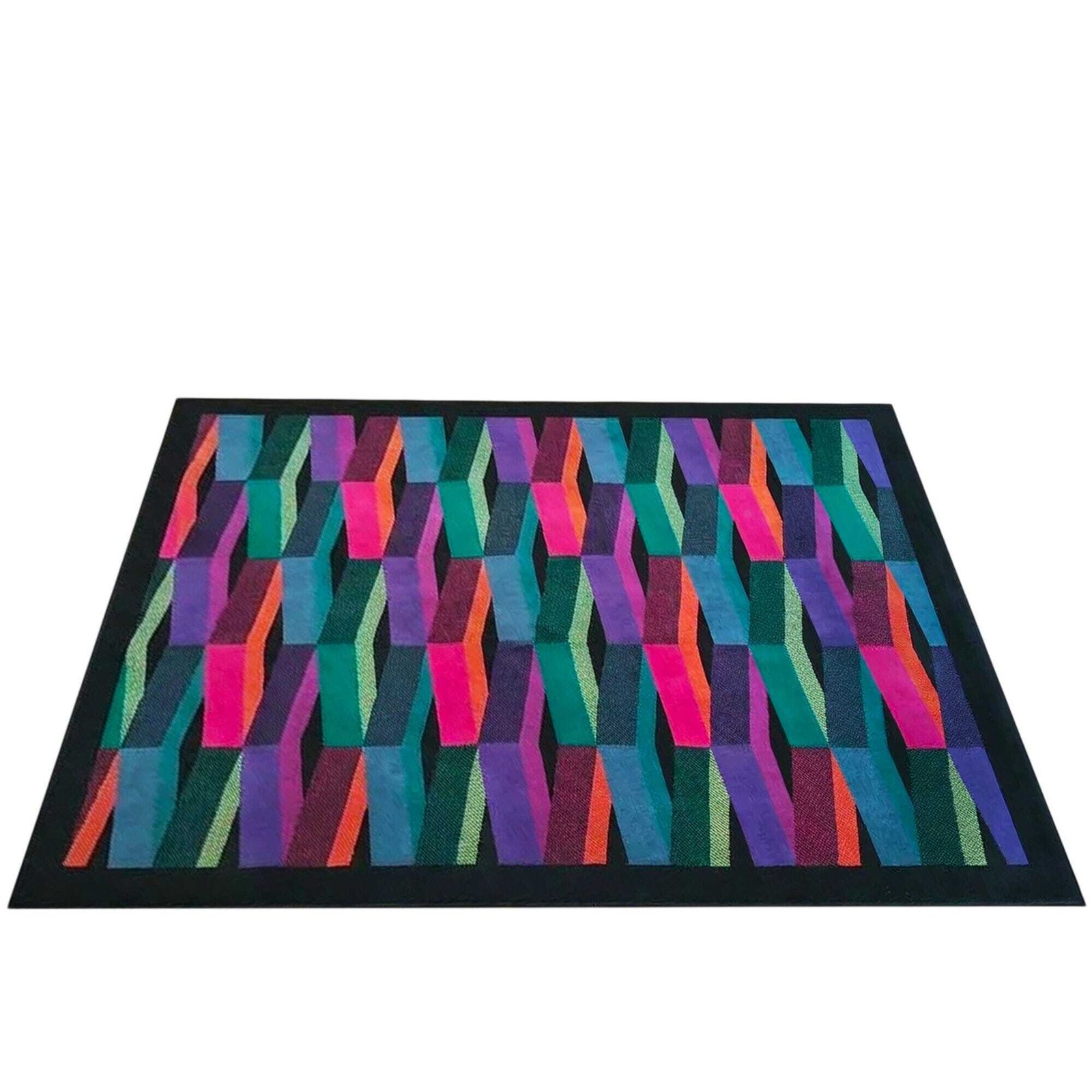 Wollen vloerkleed uit de jaren 1980, Italiaans postmodern, door Missoni voor T&J Vestor.