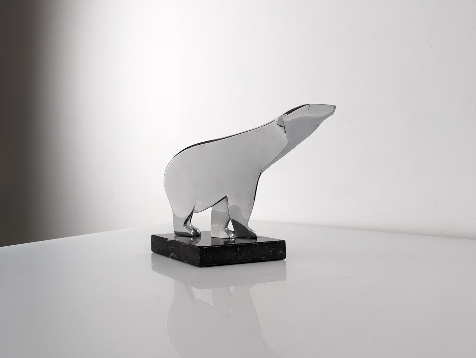 Art Deco Sculpture Of A Polar Bear By Karl Hagenauer, Austria, 1920s