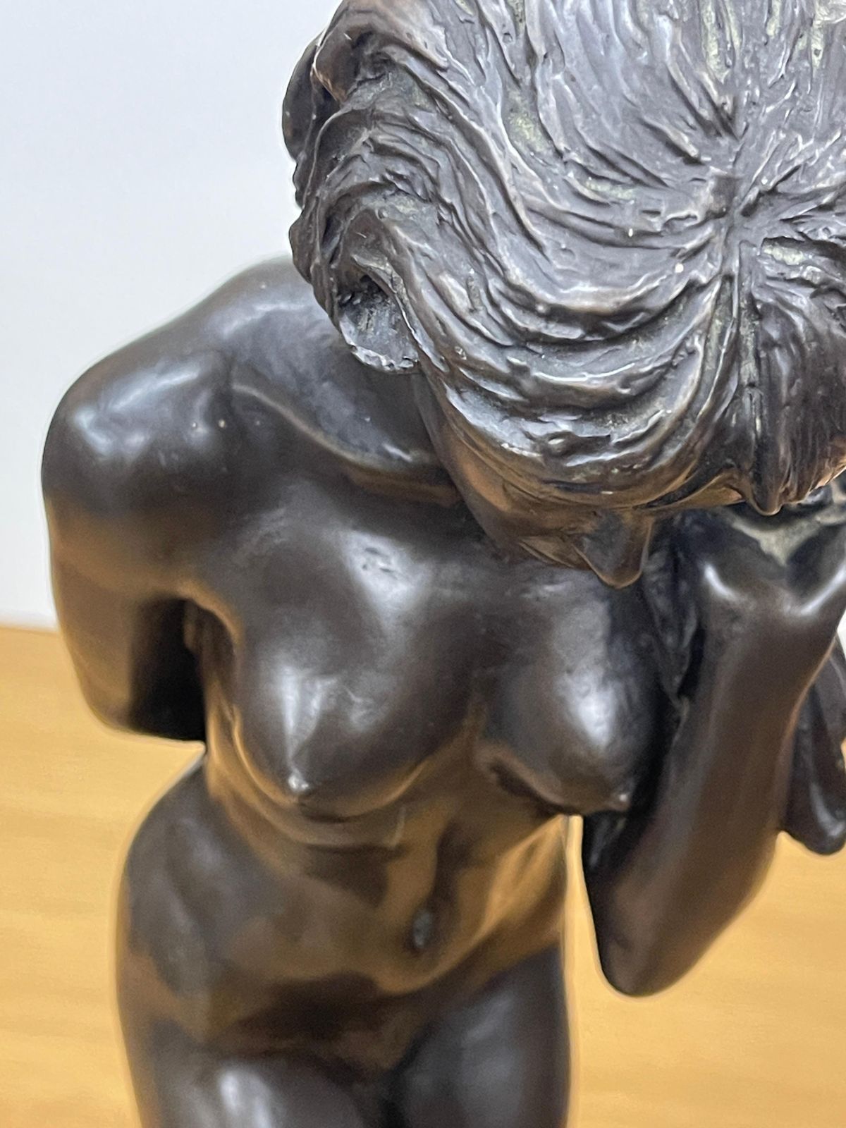 photo for sale Art Nouveau Bronze Nude Female Sculpture Home Décor Antique Standing Figure