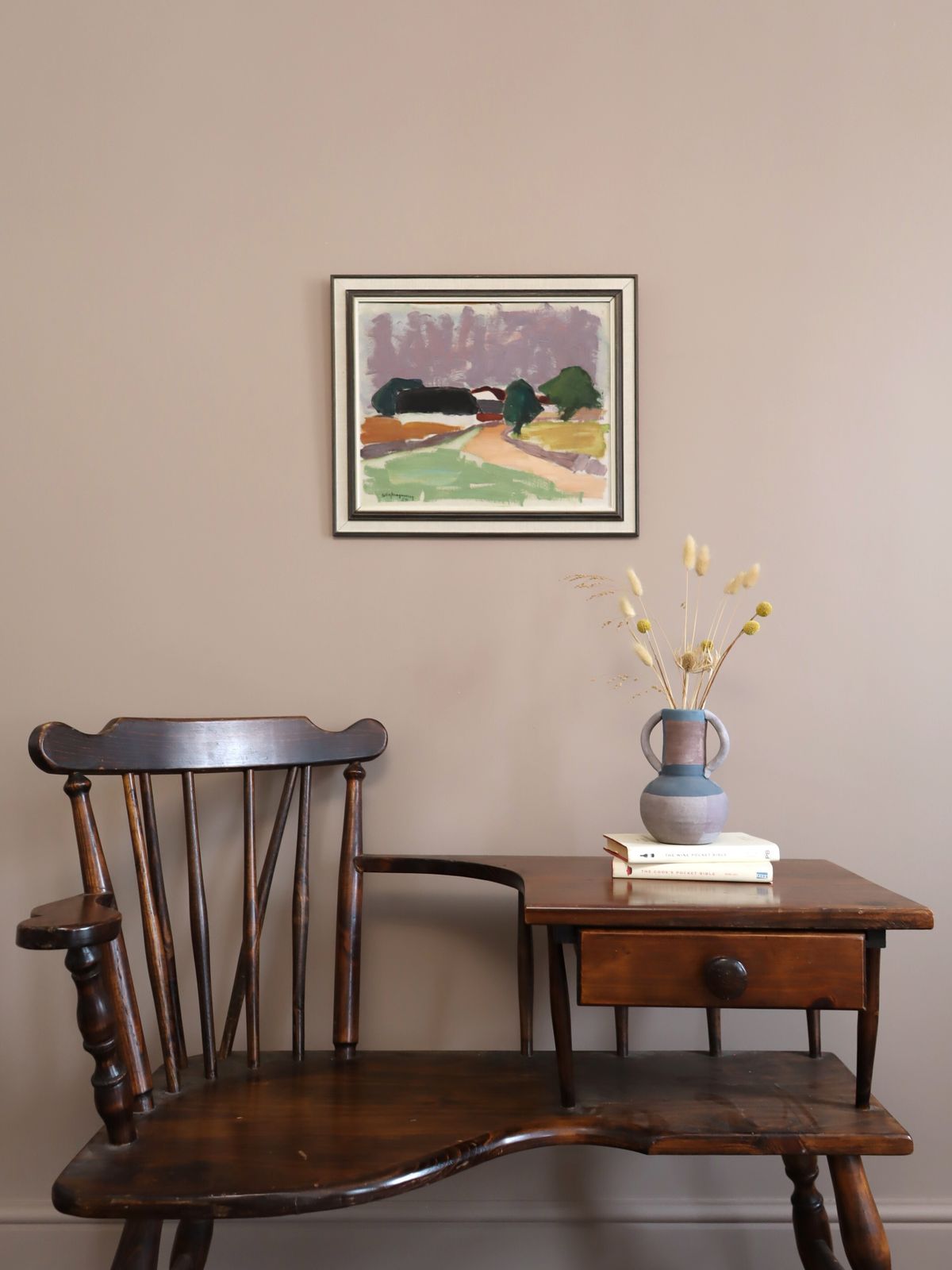 Lavender Skies, olieverf op doek, jaren 1950 photo furniture