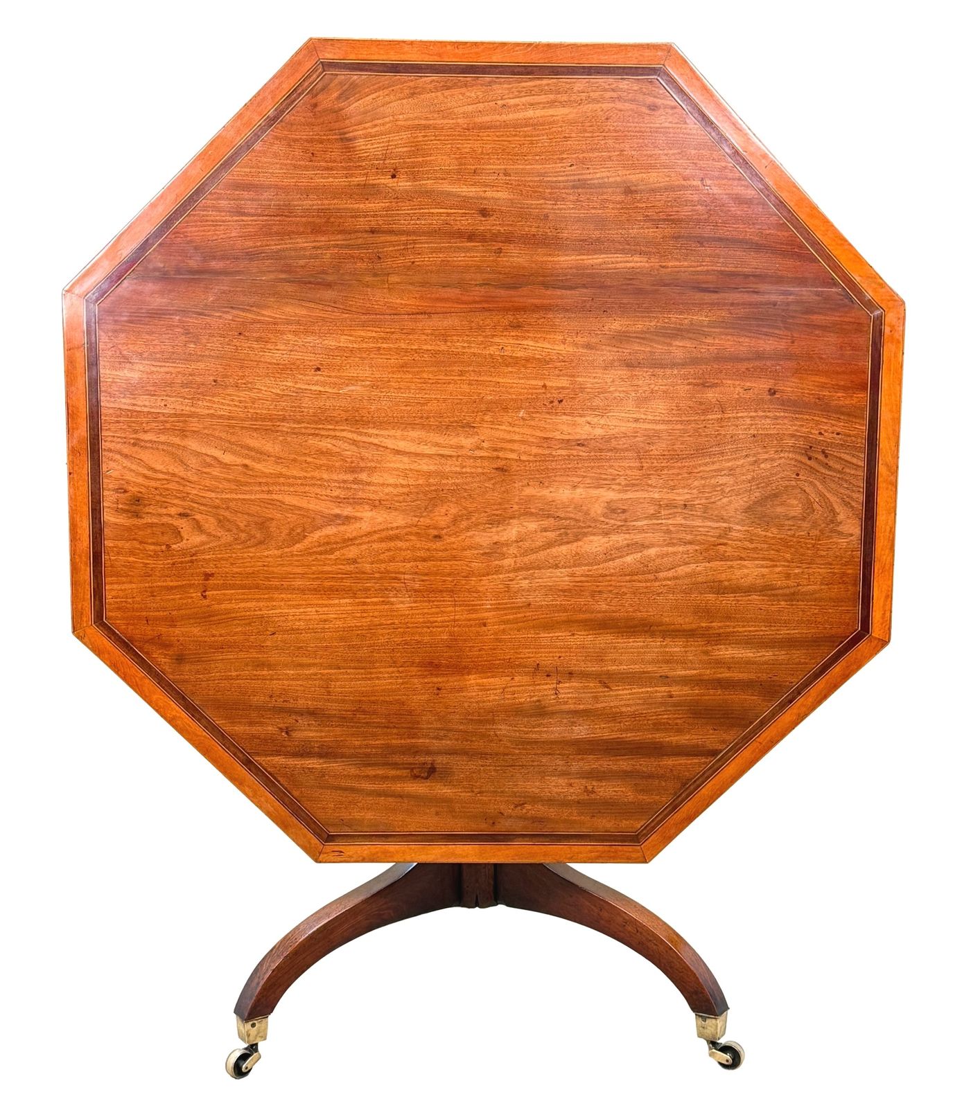 Georgian 18th Century Mahogany Octagonal Hall Centre Table (England, Circa 1790) photo for sale