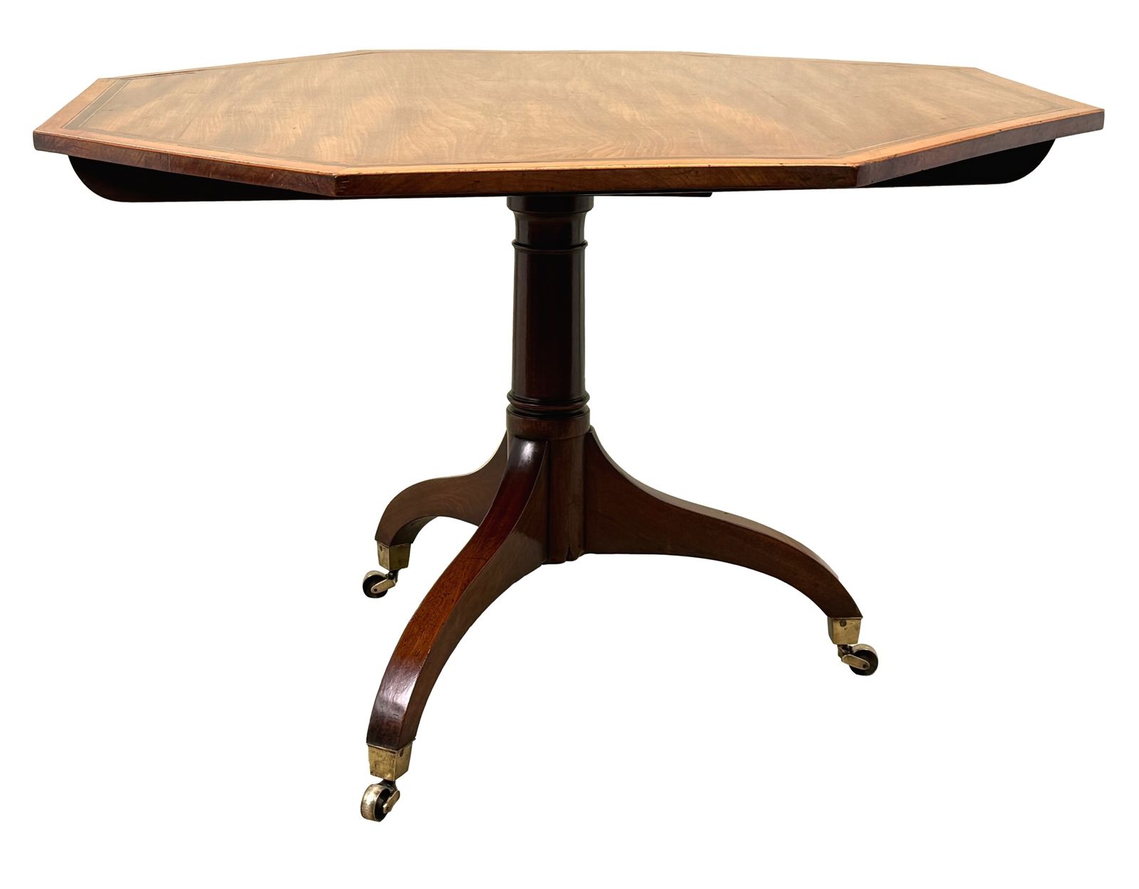 Georgian 18th Century Mahogany Octagonal Hall Centre Table (England, Circa 1790) photo Furniture