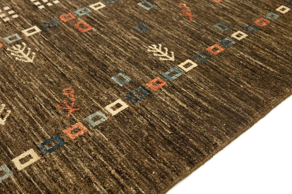 Vintage Afghaans Gabbeh vloerkleed, bruin, 361 × 277 cm, ca. jaren 1980 photo vinterior