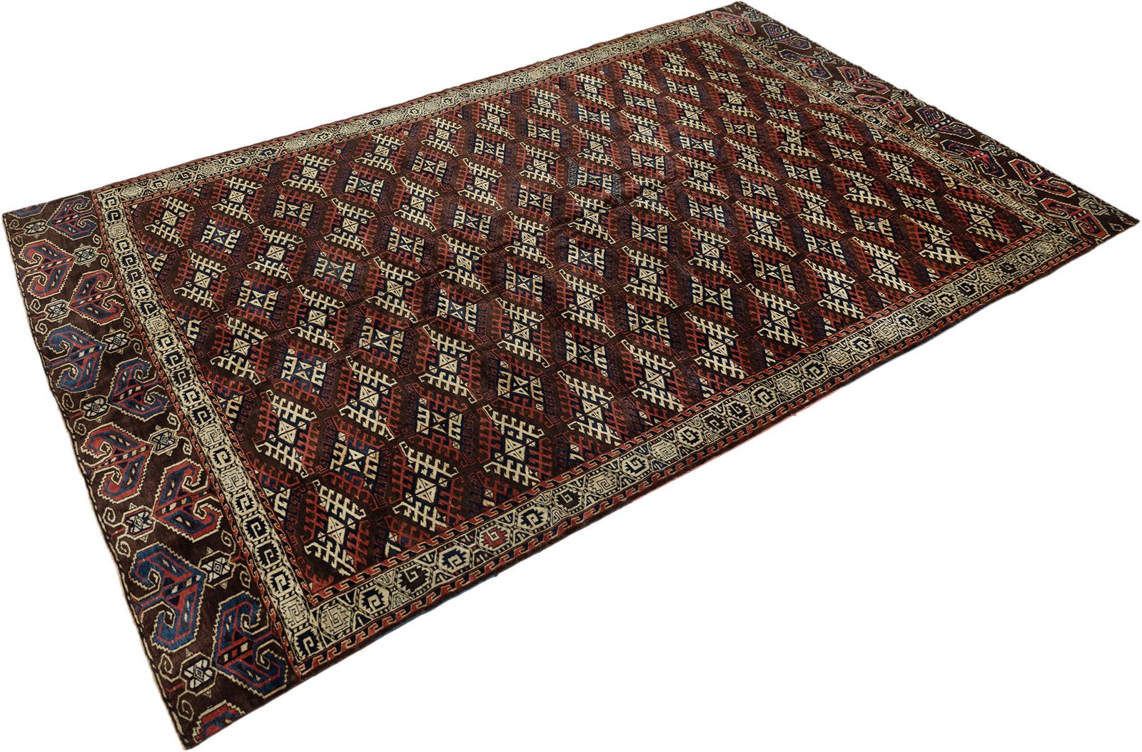 Antiek Yomut Tribaal Tapijt, 330 × 202 cm, 19e eeuw photo furniture