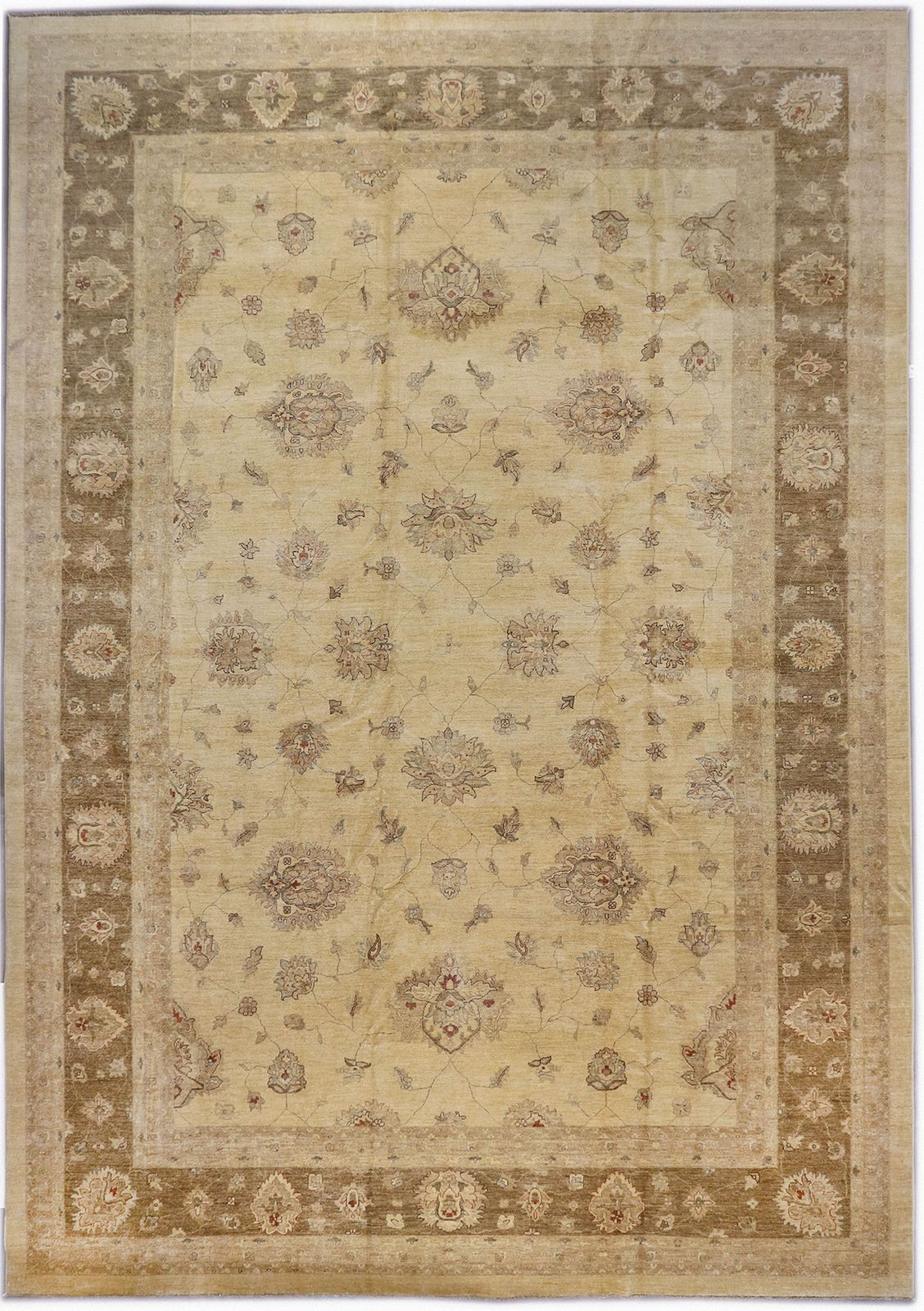 Vintage Ziegler stijl vloerkleed, 587 × 413 cm, ca. jaren 1990