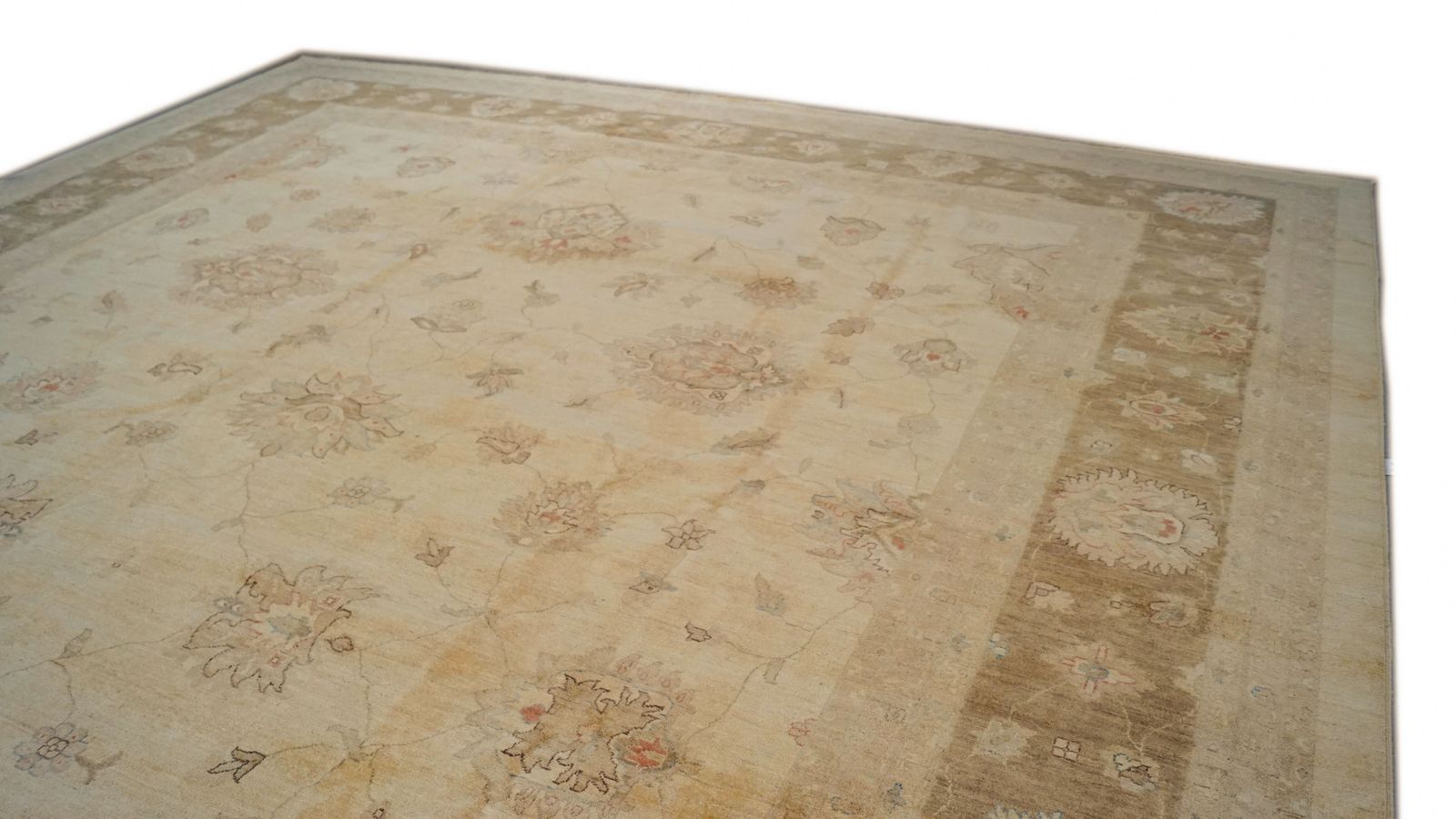 Vintage Ziegler stijl vloerkleed, 587 × 413 cm, ca. jaren 1990 photo Textiel