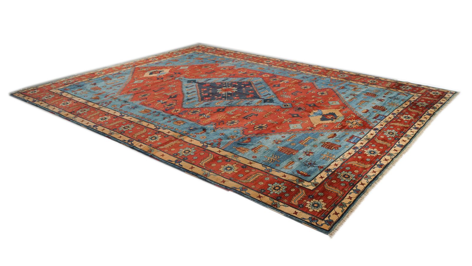 Vintage Afghaans handgeknoopt tapijt, 509 × 391 cm, ca. jaren 1990 photo for sale