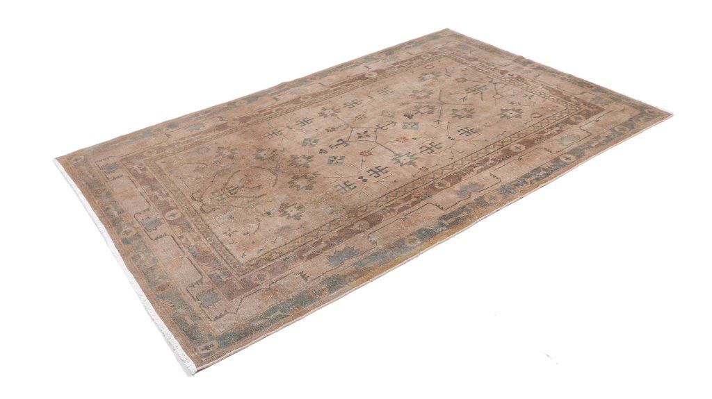 Antiek Samarkand tapijt, beige, 239 × 152 cm, ca. jaren 1910 photo furniture