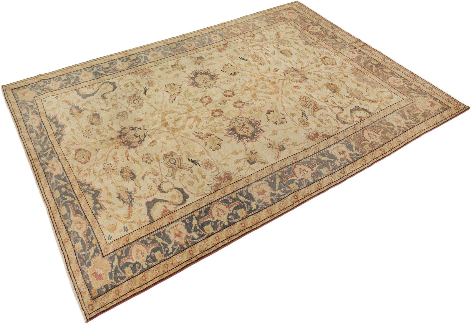 Antique Turkish Kayseri Rug, Cream, 289 × 206cm, Circa 1920s photo furniture