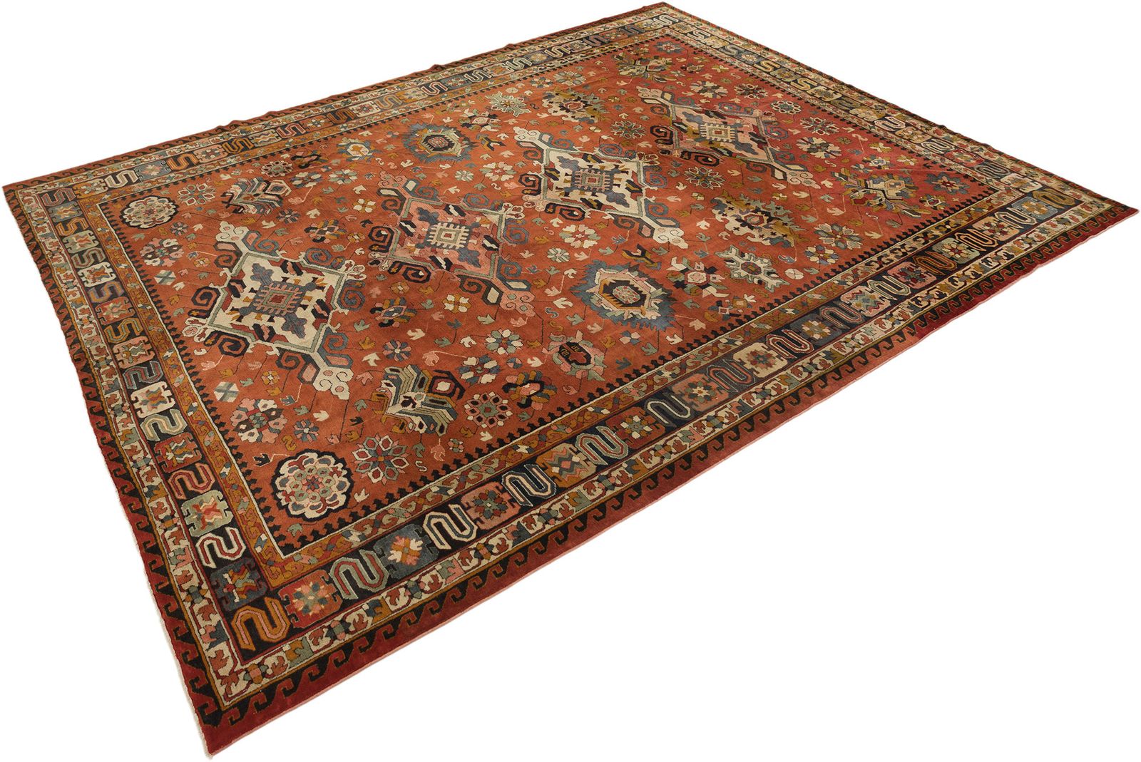 Semi Antique German Tefzet Rug, 378 × 305cm, Circa 1930s photo furniture