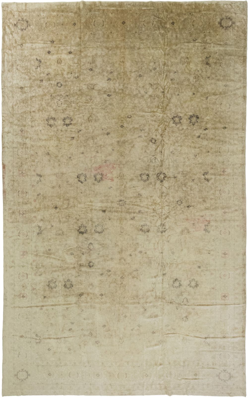 Semi-antiek Duits Tefzet tapijt, beige, 582 × 366 cm, ca. jaren 1930